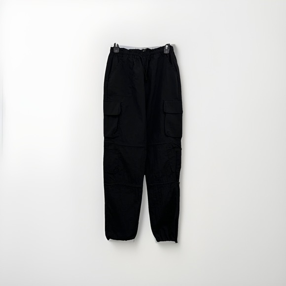 Garage Paxton Parachute Pants Size XS Black 100% Cotton Gorpcore Relaxed Pockets - Picture 4 of 12